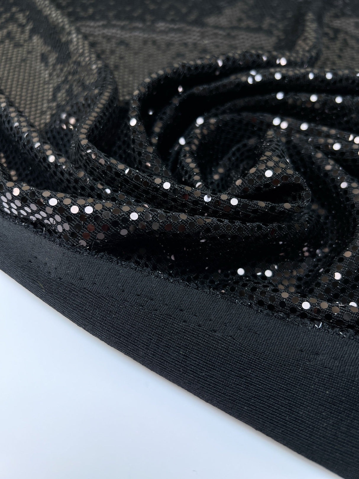 Black Lurex Knitted Fabric