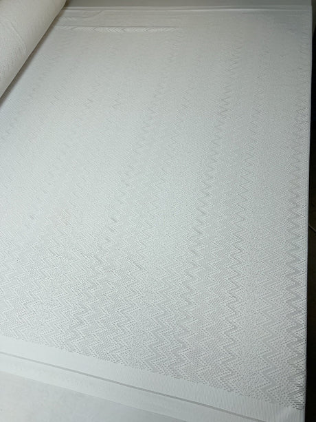 Polyamide Elastane Knitted Fabric White Geometric