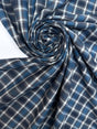 Cotton Tweed Checked Gray-Blue