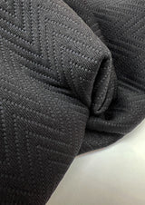 Bonded Blue-Black Stretch Knitted Fabric