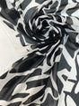 Polyester Chiffon Printed Black White