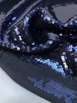 Purple Polyamide Crepe with Sequins