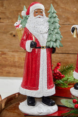 13” Resin African-American Santa