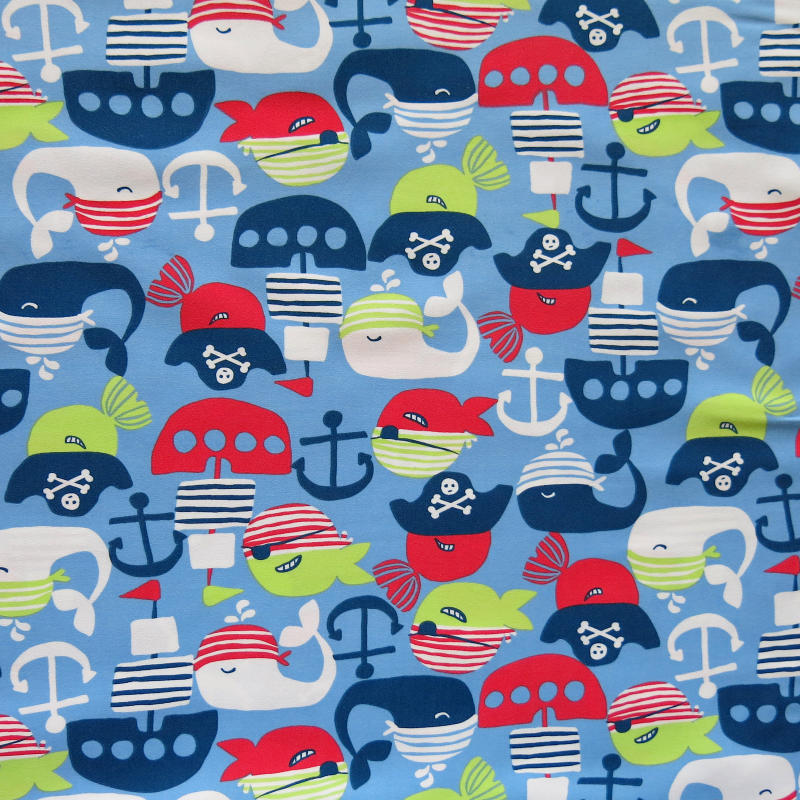 Microfiber Boardshort Fabric Ahoy Mateys Blue