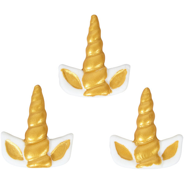 Wilton Unicorn Ears and Horn Icing Decorations, 0.88 oz. 9 Count