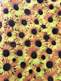 All Over Sunflowers Poly Cotton Fabric - Sunflower Print, 59/60" Width (1 Yard)