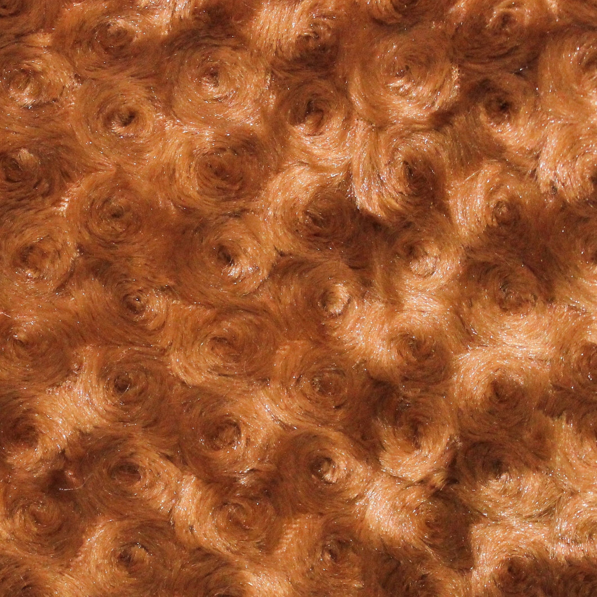 Rosebud Minky Polyester Fabric - Plush Rosette Texture, Almond, 60" Width (1 Yard)