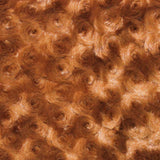 Rosebud Minky Polyester Fabric - Plush Rosette Texture, Almond, 60" Width (1 Yard)