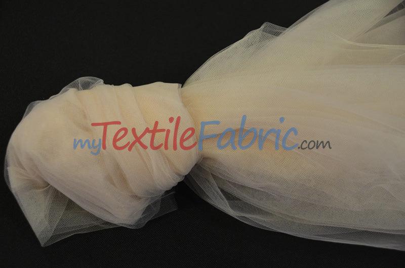 Bridal Tulle Illusion Nylon Tulle Fabric - Sheer Soft Bridal Veil, 108" Width (50 Yard Bolt)