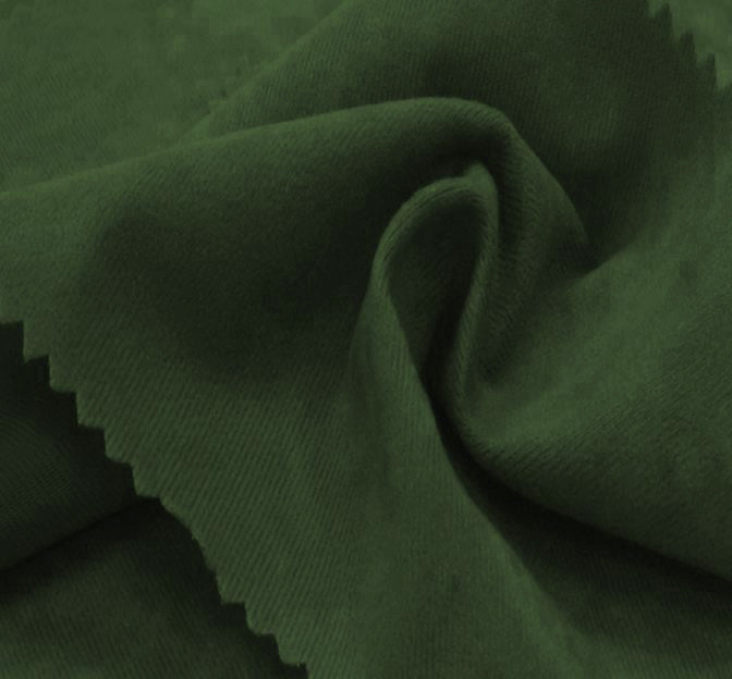 Alova Suede Green Polyester Fabric - Green, 58/60" Width