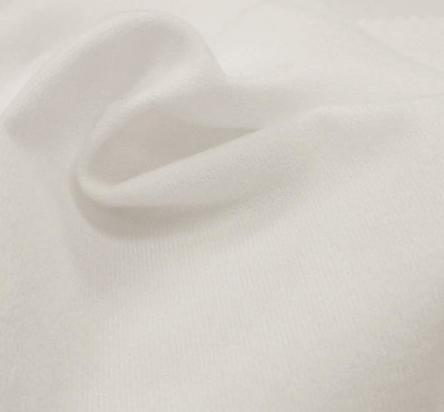 Alova Suede 100% Polyester Fabric - Optic White, 58/60" Width