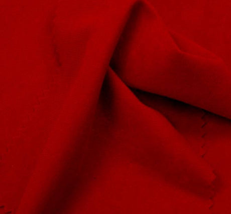 Alova Suede Red Polyester Fabric - Red, Suede, 58/60" Width