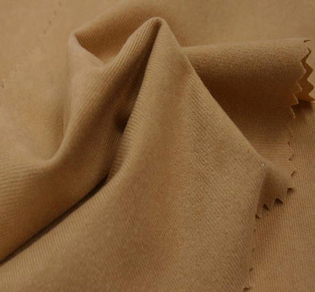 Alova Suede Taupe Polyester Fabric - Taupe, Suede, 58/60" Width