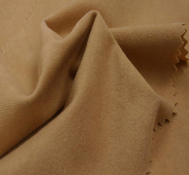 Alova Suede Taupe Polyester Fabric - Taupe, Suede, 58/60" Width