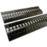 AlphaClips Large Sewing Tools Accessory - Black Engraved Letters A-Z And Numbers 0-9, 2" Clips (36 Clips)