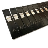 AlphaClips Large Sewing Tools Accessory - Black Engraved Letters A-Z And Numbers 0-9, 2" Clips (36 Clips)