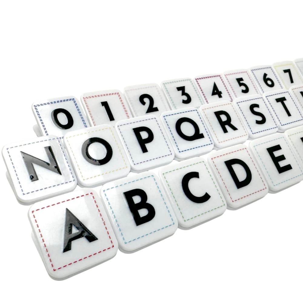 AlphaClips Mega Sewing Tools Accessory - White Letter And Number Clips, 1.25" Square (36 Clips)