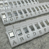 AlphaClips Sewing Tools Accessory - Black, White, 1" Clips, Letters A-Z And Numbers 0-9 (36 Clips)