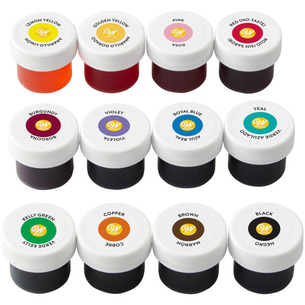 Wilton Edible Gel Food Coloring Set – 12 Piece – 6 oz.