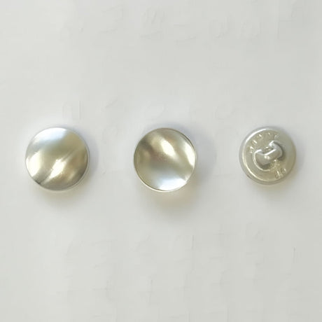 Uncovered Aluminum Shell Buttons - Aluminum Shell Buttons, Sizes L18, L20, L24, L30, L36, L45 (1 Gross)