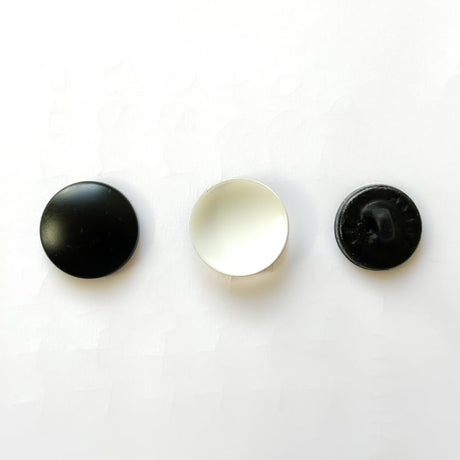 Uncovered Aluminum Shell Buttons - Black