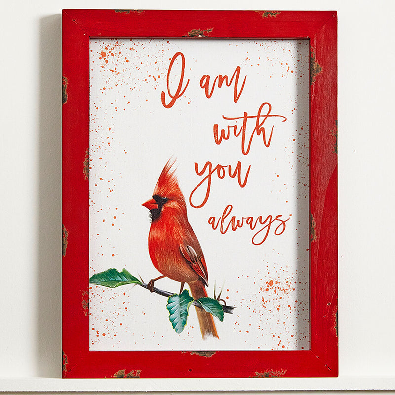 12" x 16" "Always With You" Cardinal Frame Wall Decor