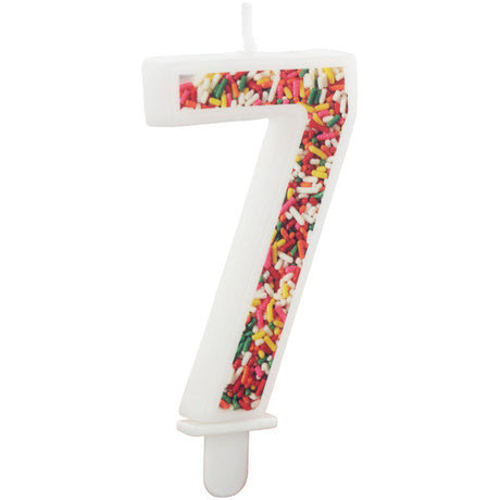 Wilton Sprinkle on the Birthday Fun Number 7 Birthday Candle