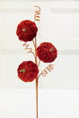 24" Amber Velvet Pumpkin Spray