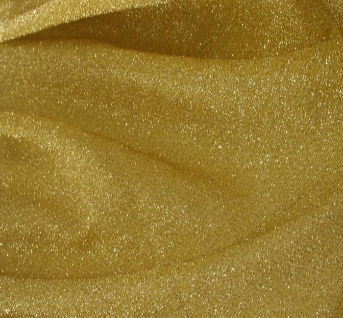 American Knit Solid Gold Nylon Polyester Metallic Sparkle Knit Fabric - Gold, 58/60" Width (1 Yard)
