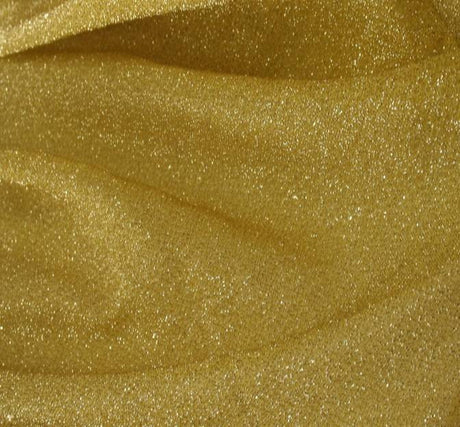 American Knit Solid Gold Nylon Polyester Metallic Sparkle Knit Fabric - Gold, 58/60" Width (1 Yard)