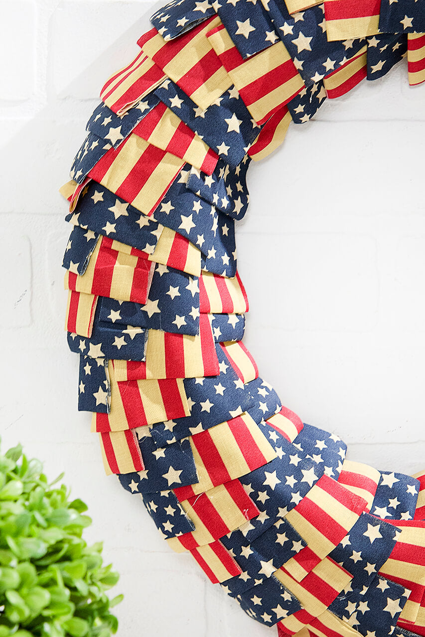 20"H Americana Fabric Wreath