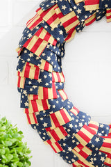 20"H Americana Fabric Wreath