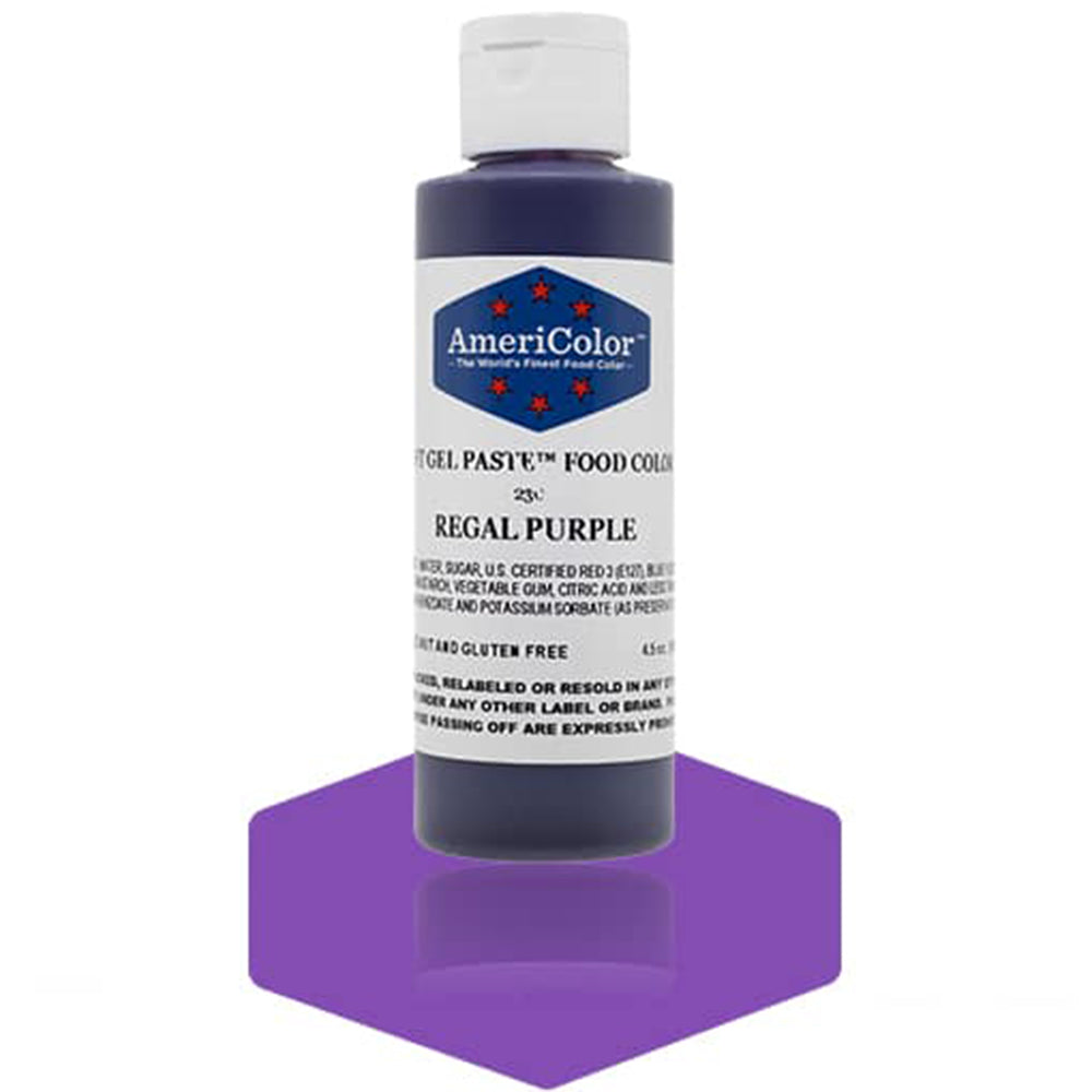 Americolor Regal Purple Soft Gel Paste Food Coloring, 4.5 oz.