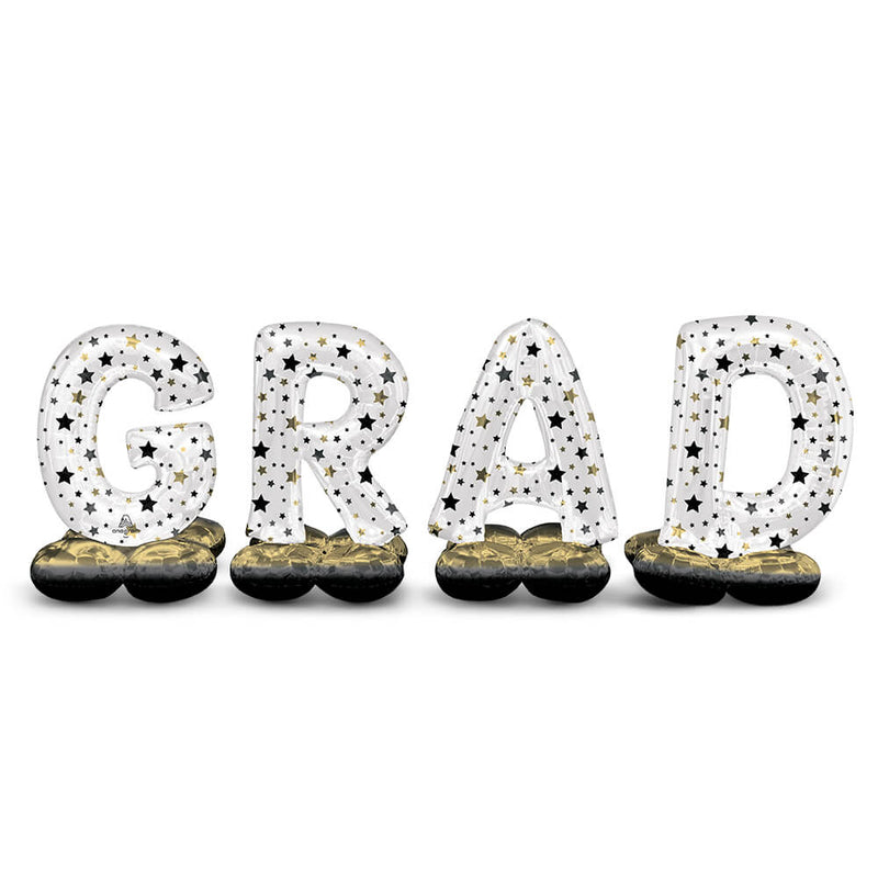 Anagram 102 Inch Diffused Ombre Grad Phrase Kit AirLoonz Balloon for Graduation Party Decor