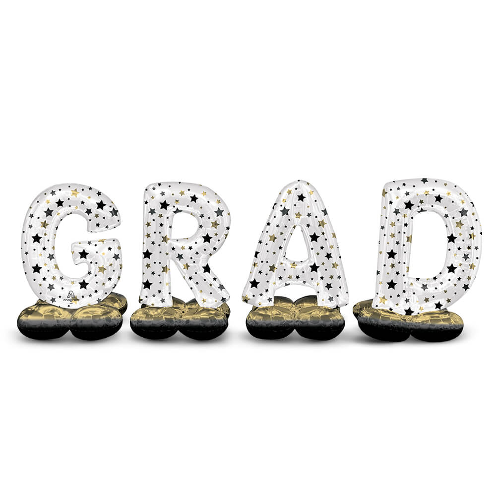 Graduation Balloons, Party Decorations, AirLoonz Balloon, Ombre Balloon, Phrase Kit, Anagram Balloon, Foil Balloon, Air Inflated, Large Balloon, Celebration Decor, 4th july/ gradution (laballoons)