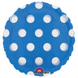 Foil Balloon 18 Inch Blue Dots
