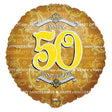 Foil Balloon Golden Anniversary 18 Inch