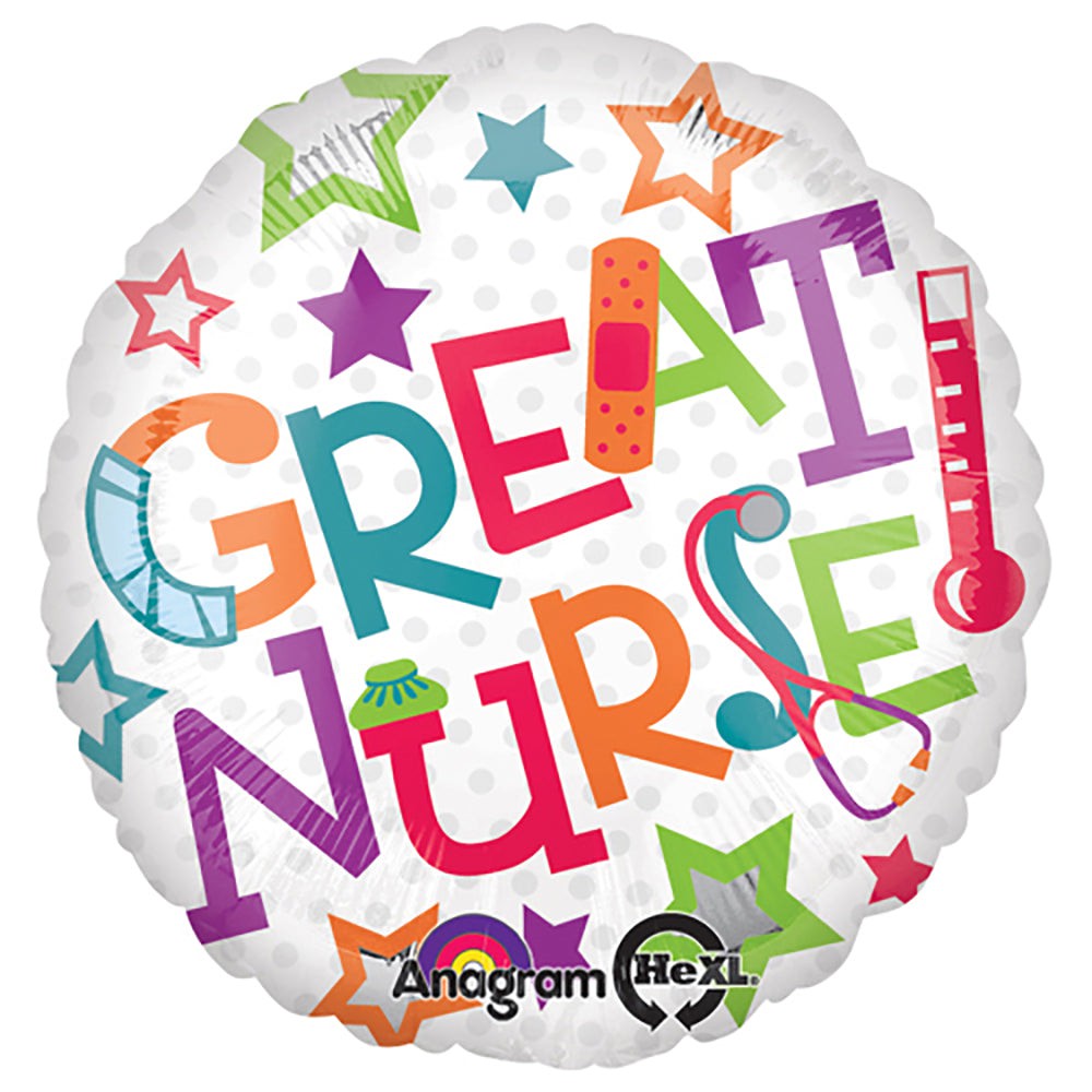 Foil Balloon Great Nurse 18 Inch