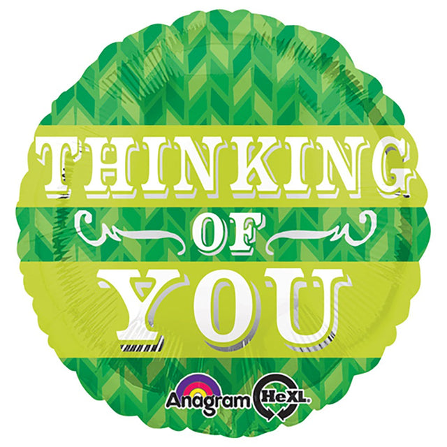 Green Chevron Thinking of You Foil Balloon