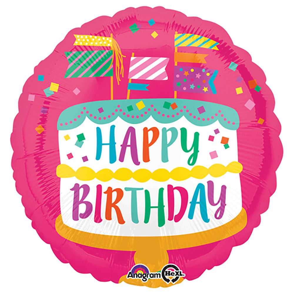 18 Inch Happy Birthday Foil Balloon