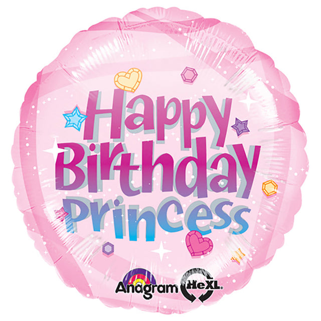 Foil Balloon Happy Birthday Princess 18 Inch