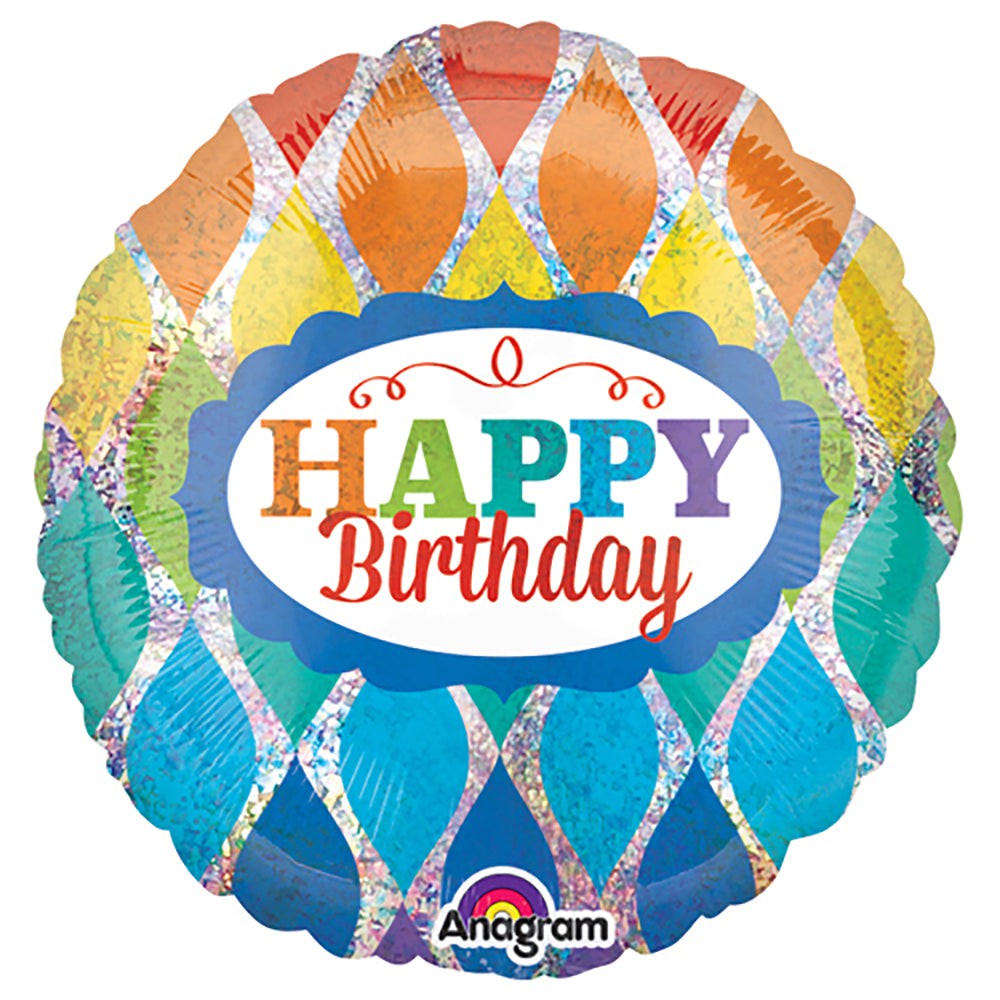 Foil Balloon Happy Birthday Rainbow
