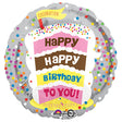 Foil Balloon Happy Birthday To You Cake 18 Inch