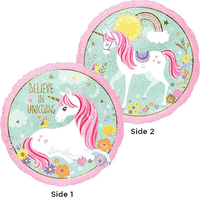 Unicorn Foil Balloon 18 Inch Holographic