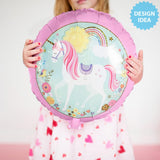 Unicorn Foil Balloon 18 Inch Holographic