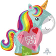 Foil Balloon Unicorn Love 18 Inch