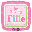 Foil Balloon Girls Welcome C'Est Une Fille 18 Inch