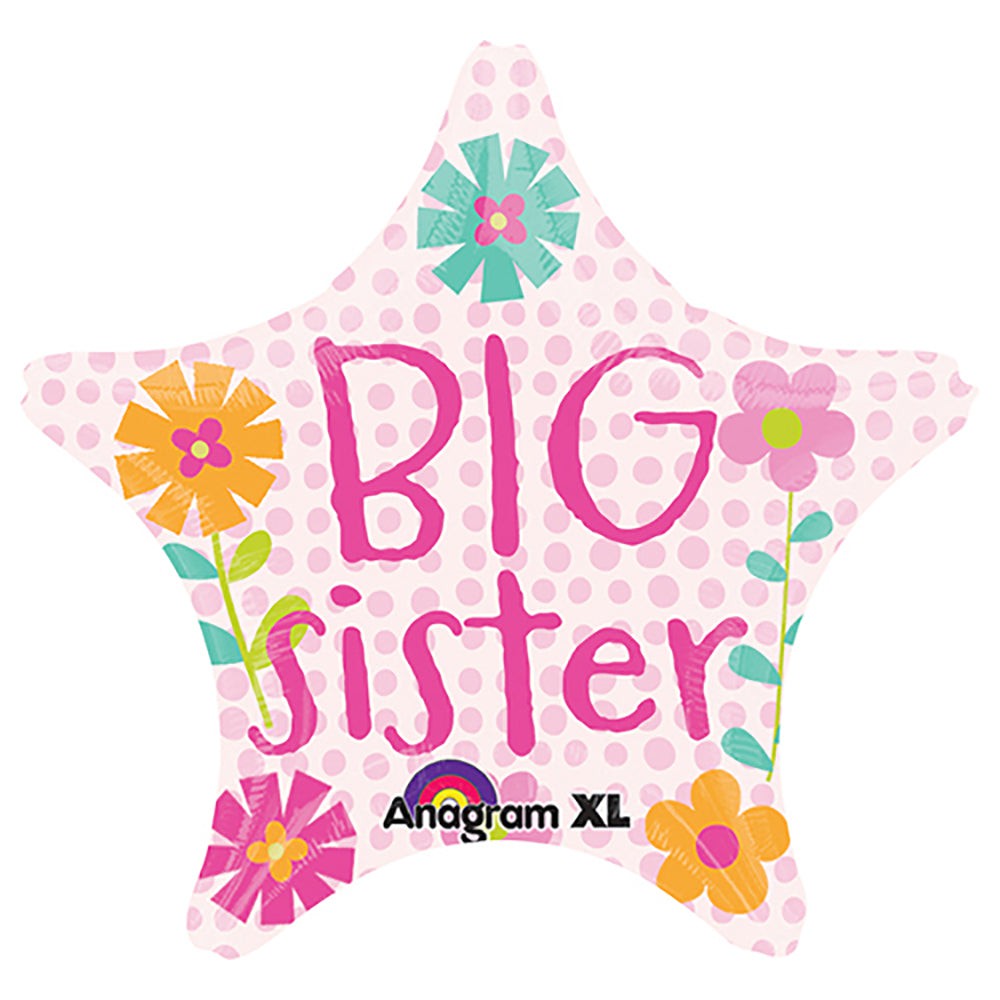 Foil Balloon Big Sister Star 19 Inch