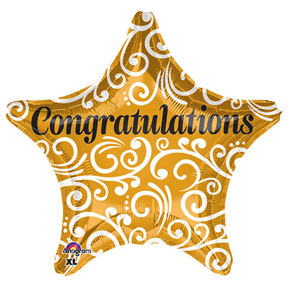 Foil Balloon Congratulations Sophisticated Star