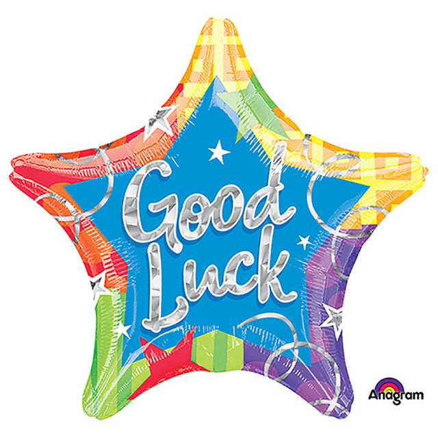 Foil Balloon Good Luck Blitz 19 Inch